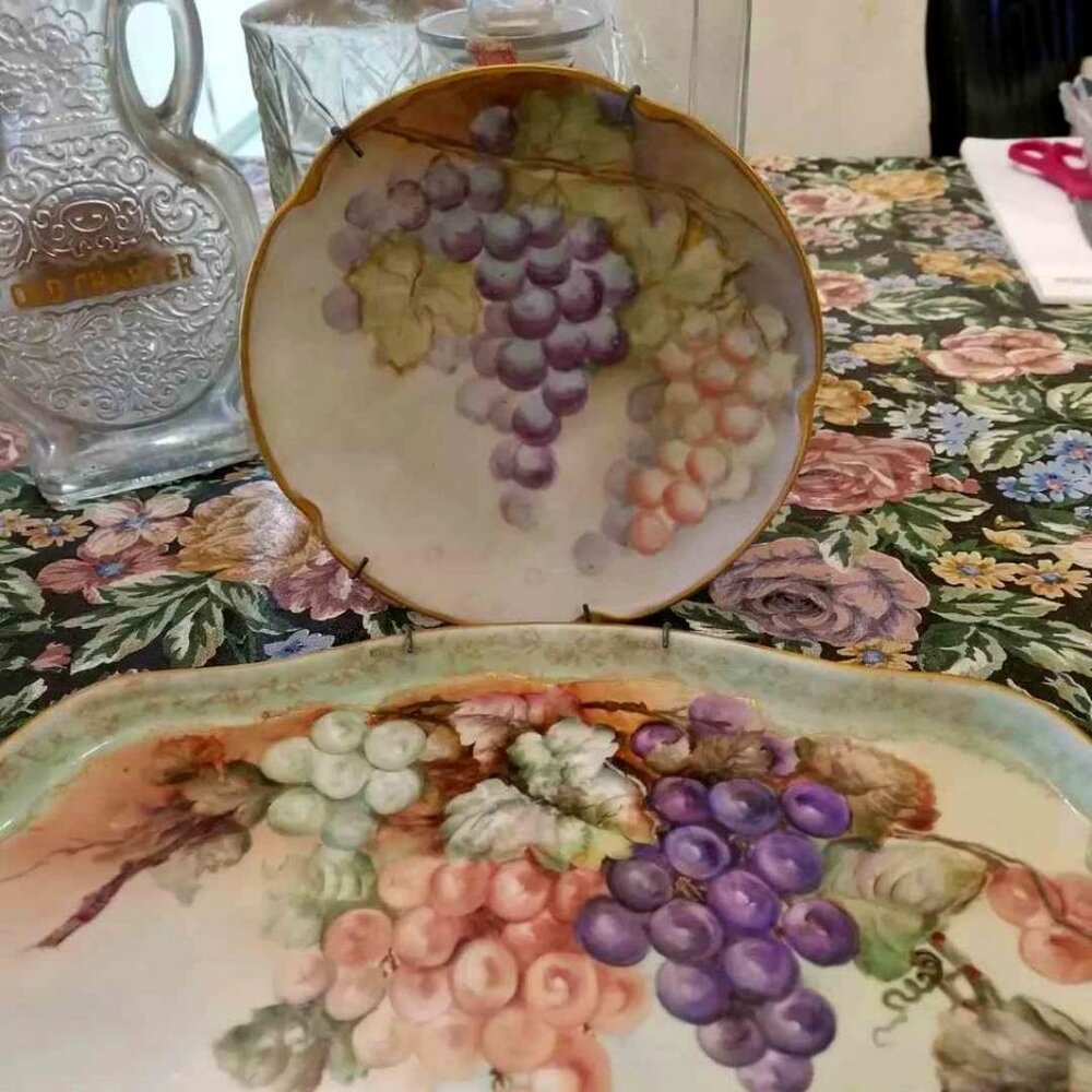 Vintage Grape Vine Plate & Platter J&C Louise Bavaria